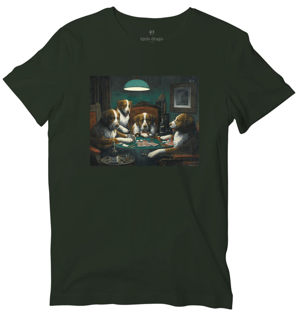 Dogs Playing Poker Art T-shirt