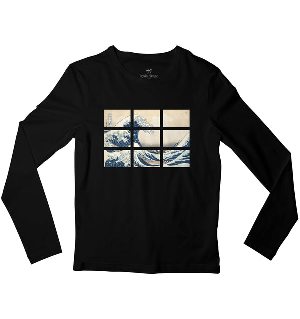Jigsaw Wave Full Sleeve Art T-shirt