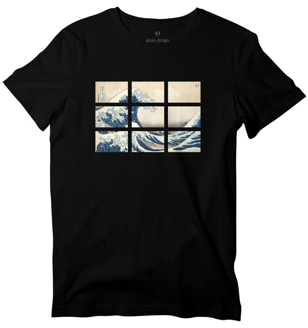 Jigsaw Wave Art T-shirt