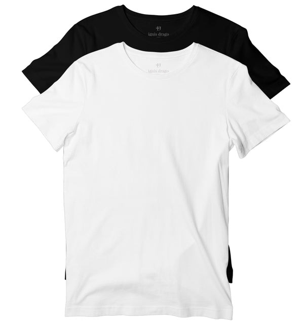 2 Black/White T-shirts