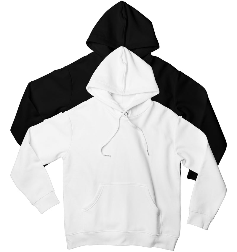 2 Black White Plain Hoodies Buy Online Ignis Drago India