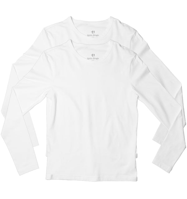 2 White Full Sleeve T-shirts