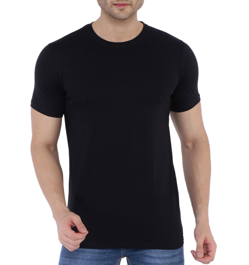 Plain black 2025 t shirt india