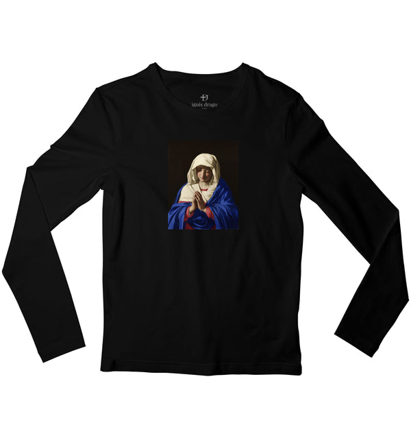 The Virgin In Prayer Full Sleeve Art T-shirt