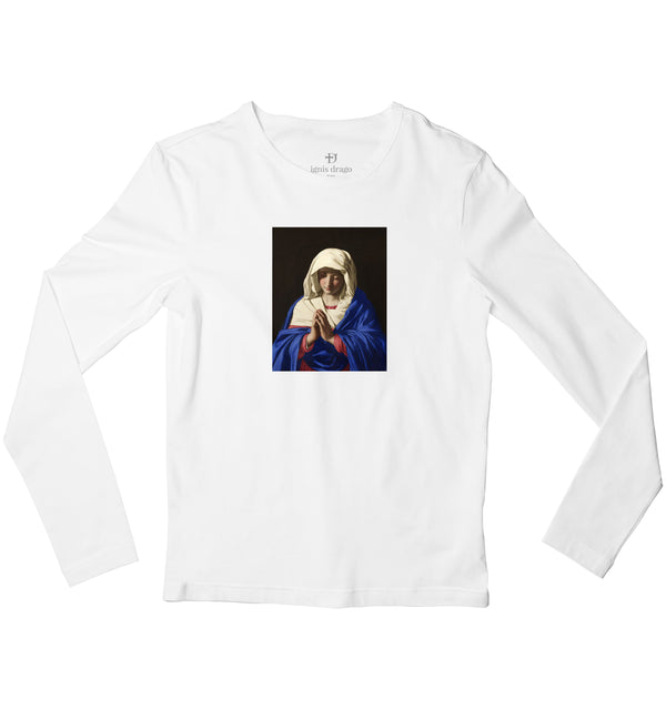 The Virgin In Prayer Full Sleeve Art T-shirt