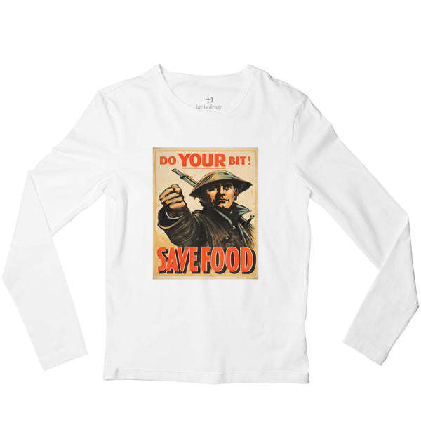 WWI Save Food Poster Full Sleeve T-shirt