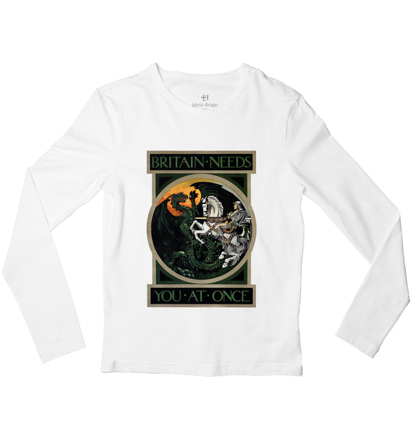 WWI Britain Needs You Poster Full Sleeve T-shirt