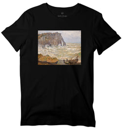 Agitated Sea at Étretat Art T-shirt