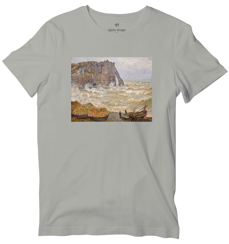 Agitated Sea at Étretat Art T-shirt