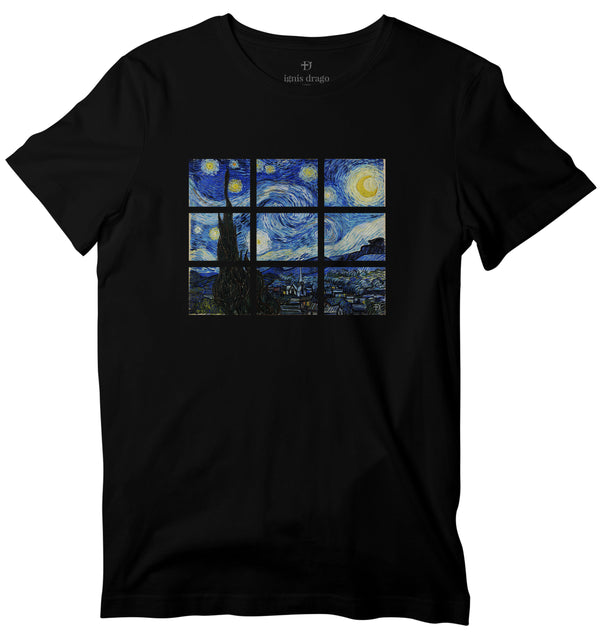 Jigsaw Starry Night Art T-shirt