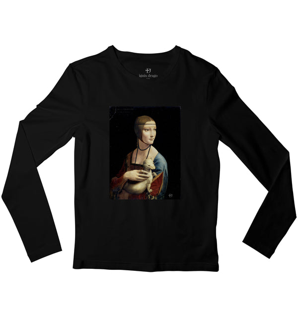 Lady With An Ermine Full Sleeve Art T-shirt