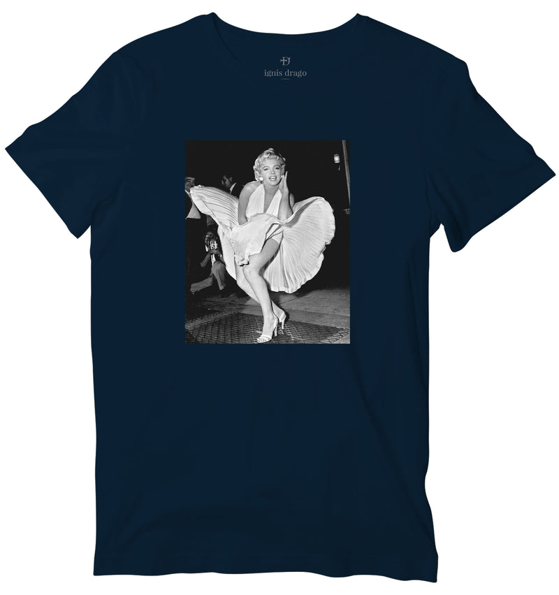 marilyn monroe t shirt dress Kickstart to Fridays Premium Collection 1995 Marilyn Monroe Sunburst Gold Lam Dress Tee Shirt A dress originally designed for the film 'Gentlemen Prefer Blondes', studio execs cut her musical scene for being
