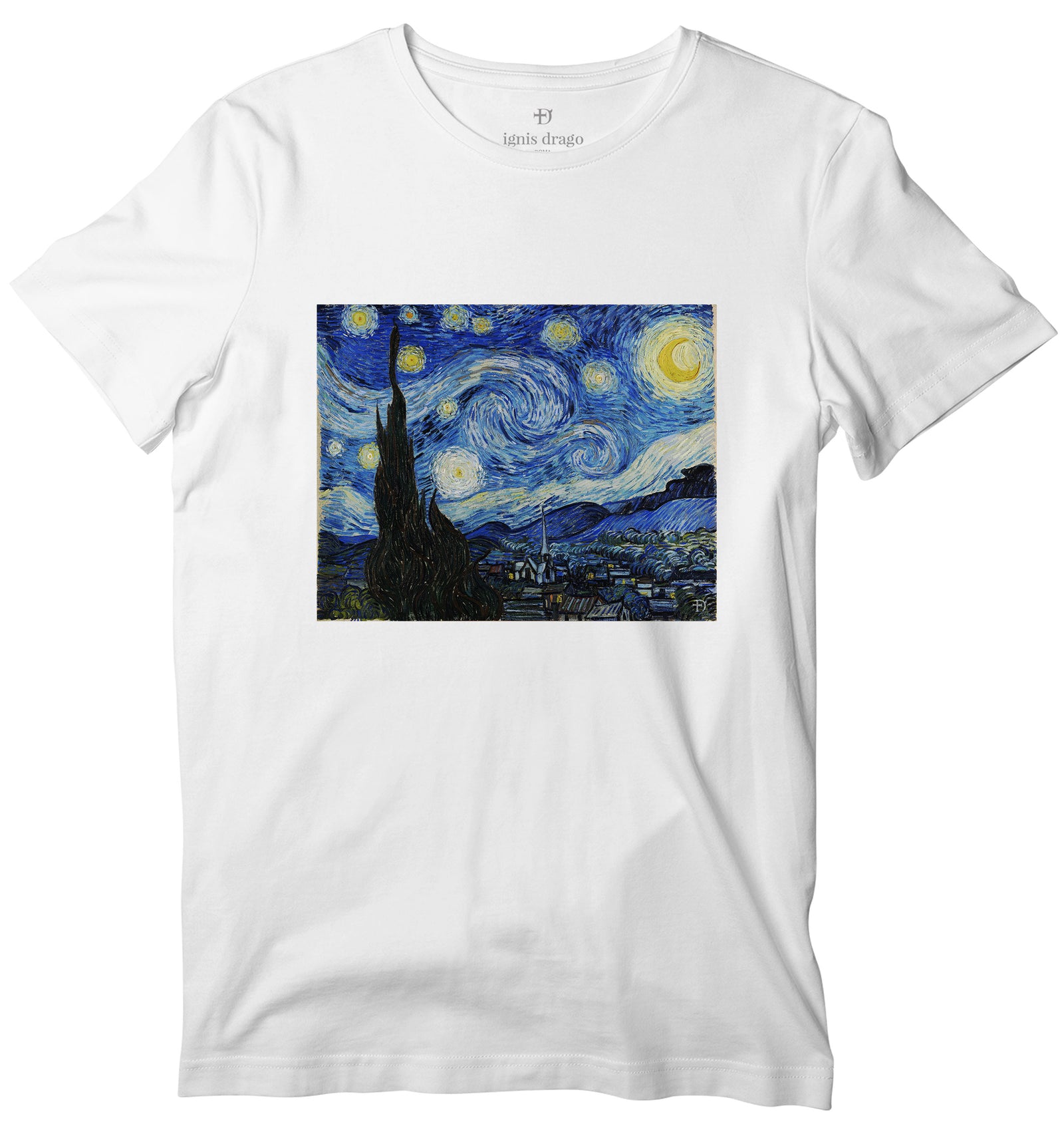 Starry Night Art T shirt Vincent Van Gogh World s Best Graphic T shirts Ignis Drago India
