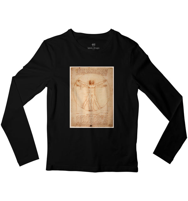 Vitruvian Man Full Sleeve Art T-shirt