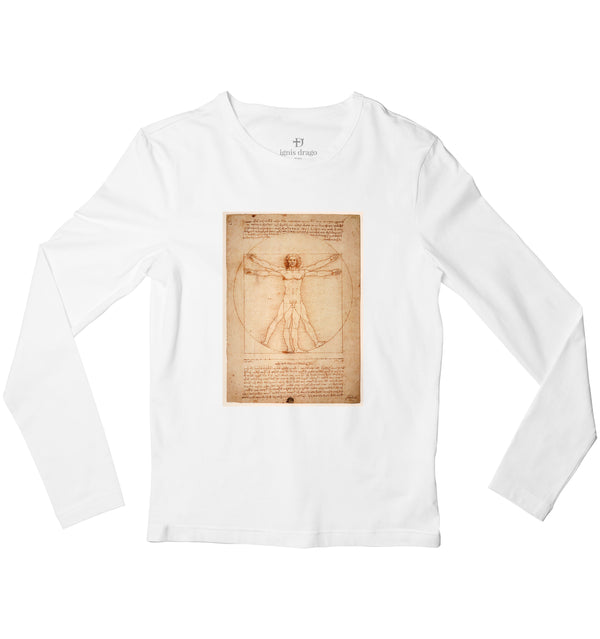 Vitruvian Man Full Sleeve Art T-shirt