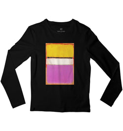 White Center (Yellow, Pink and Lavender on Rose) Full Sleeve Art T-shirt