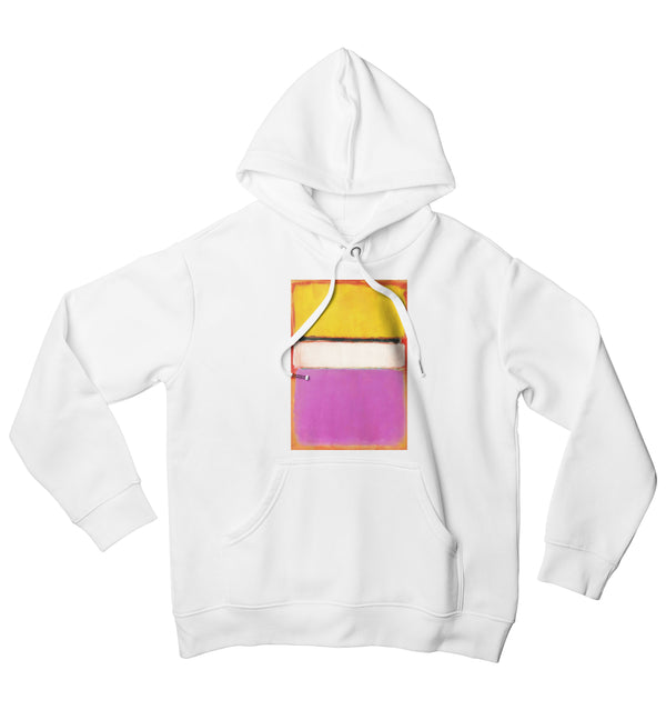 White Center (Yellow, Pink and Lavender on Rose) Art Hoodie